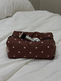 Polka dot makeup bag